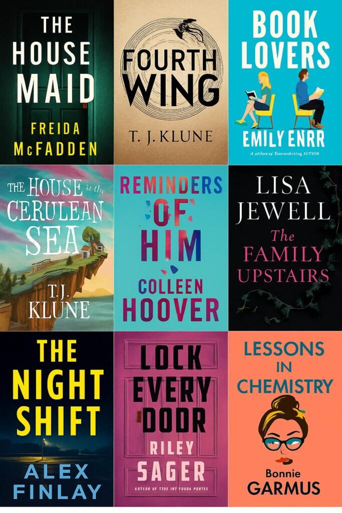 most popular books, reader favourites, trending books, must read list, psychological thrillers, fantasy romance, bestselling fiction, emily henry books, riley sager reviews, booktok favourites, top book reviews, simple book reviews, viral novels